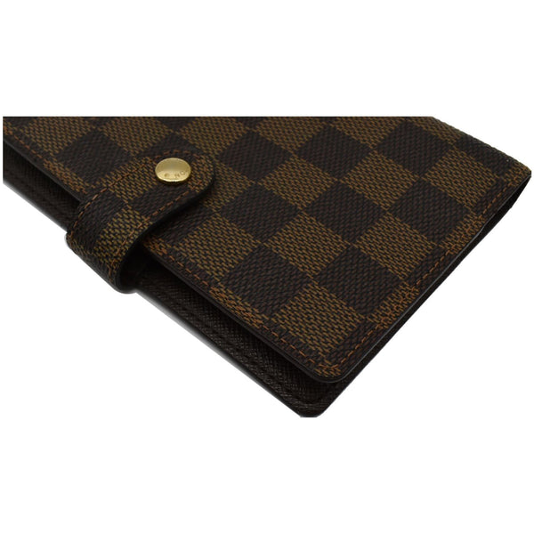LOUIS VUITTON Agenda PM Damier Ebene Planner Cover Brown