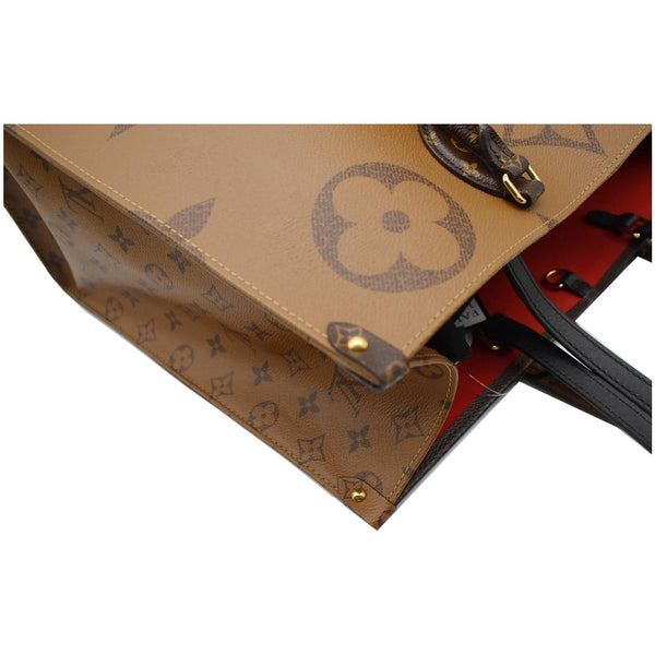 LOUIS VUITTON Onthego GM Reverse Monogram Giant Canvas Shoulder Bag Brown