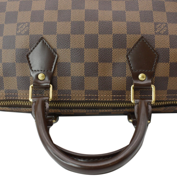 LOUIS VUITTON Speedy 30 Damier Ebene Satchel Bag Brown - New Year Deals