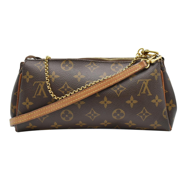 LOUIS VUITTON Pochette Eva Monogram Canvas Crossbody Bag Brown