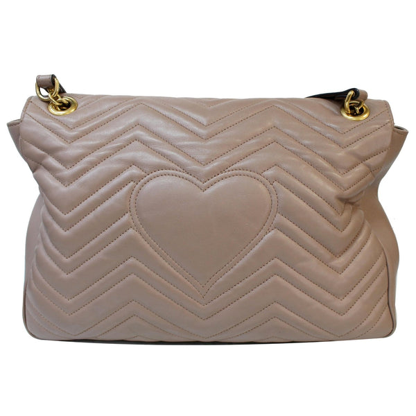 GUCCI Large GG Marmont Calfskin Matelasse Shoulder Bag Nude 498090