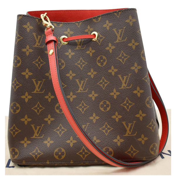 LOUIS VUITTON Neonoe Monogram Canvas Shoulder Bag Coquelicot