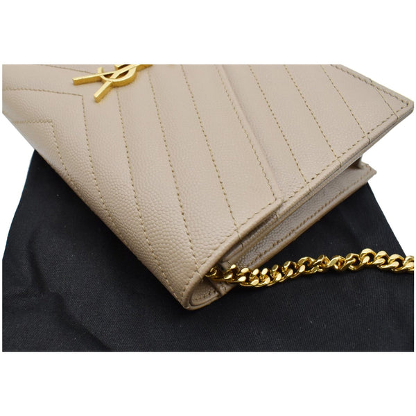 Yves Saint Laurent Matelasse Chevron Grain De Wallet