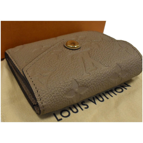 LOUIS VUITTON Monogram Empreinte Zoe Compact Wallet Tourterelle Gray