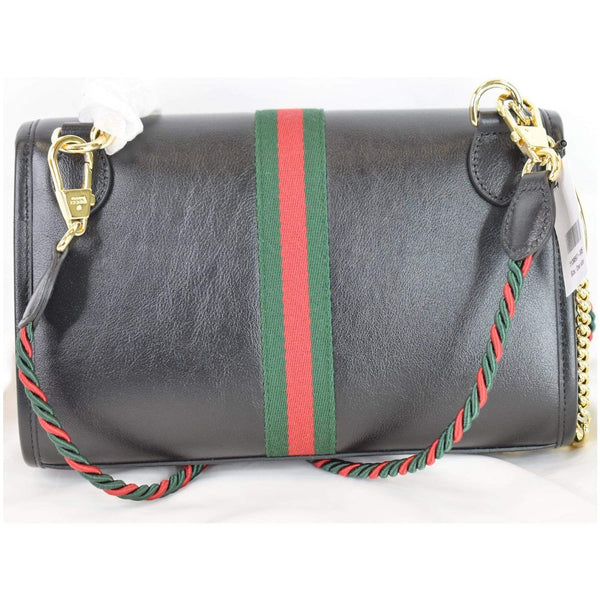 Gucci Rajah Small Web Leather Bag Black look