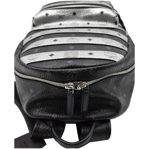 MCM Striped Medium Stark Metallic Visetos Backpack Bag