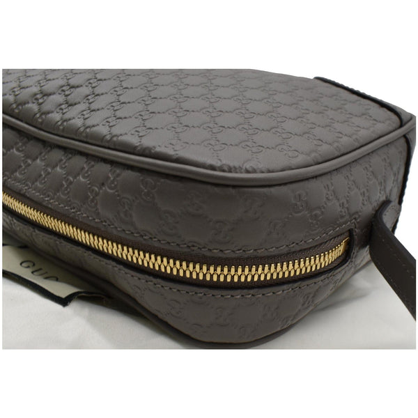 GUCCI Bree Mini GG Guccissima Leather Crossbody Bag Grey 449413