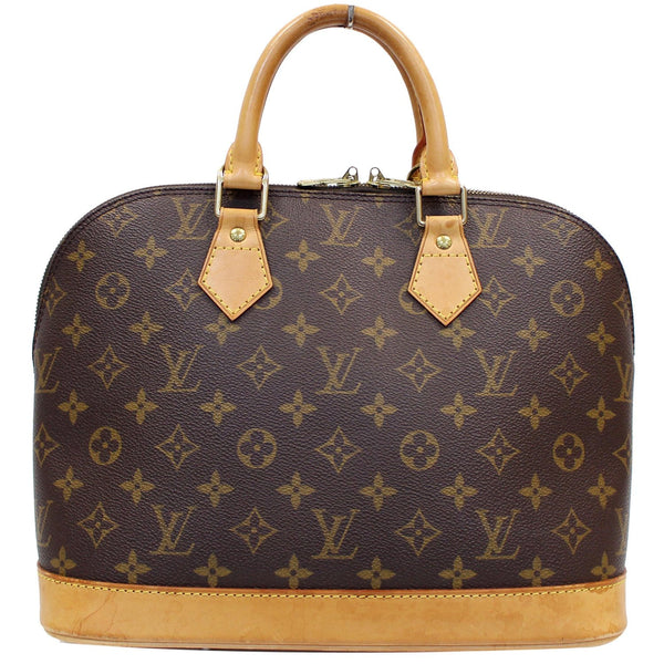 Louis Vuitton Alma Monogram Canvas Satchel Bag Brown for women