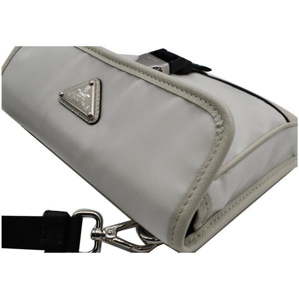 PRADA Re-Nylon Saffiano Leather Smartphone Case Shoulder Bag White