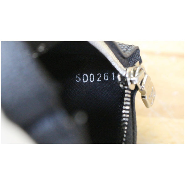 LOUIS VUITTON Pochette Key Cles Damier Graphite Coin Case Black