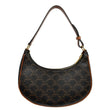 CELINE Ava Triomphe Canvas Calfskin Shoulder Bag Brown
