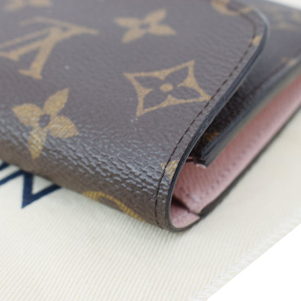 LOUIS VUITTON Emilie Monogram Canvas Wallet Rose Ballerine