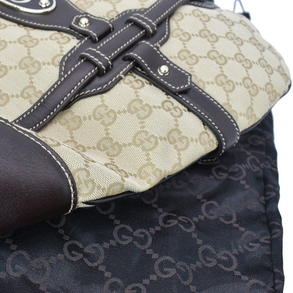 Gucci 85th Anniversary Horsebit GG Canvas Hobo Bag Beige