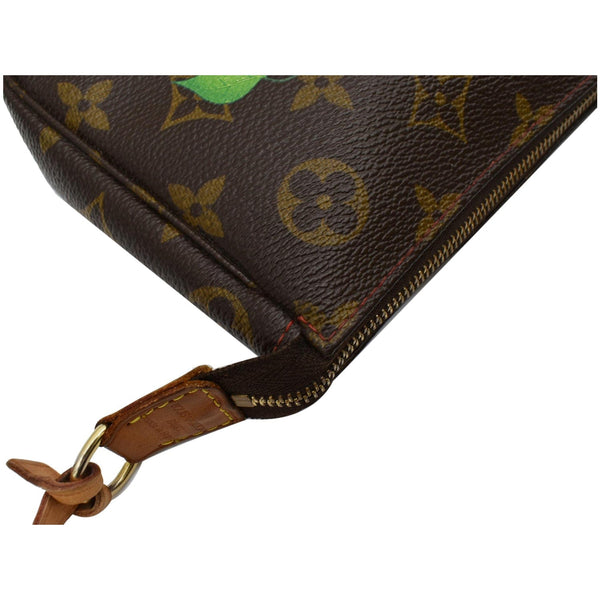 LOUIS VUITTON Cerises Monogram Canvas Pochette Accessoires Pouch Bag Brown
