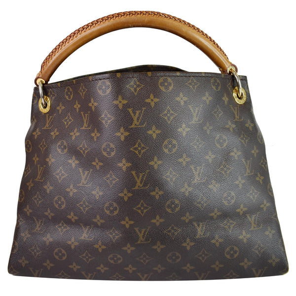 Louis Vuitton Artsy MM Monogram Canvas Tote Handbag Bag - top leather handle