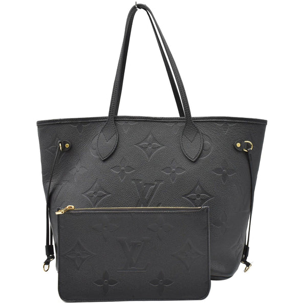 LOUIS VUITTON Neverfull MM Monogram Empreinte Tote Bag Black