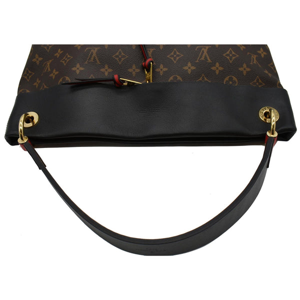 LOUIS VUITTON Tuileries Monogram Canvas Hobo Bag Black