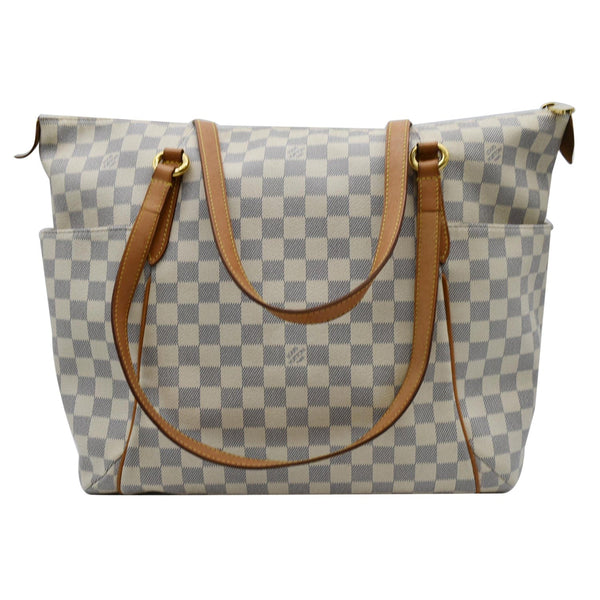 LOUIS VUITTON Totally GM Damier Azur Shoulder Bag White