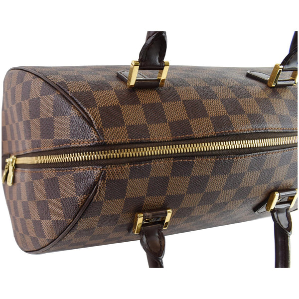 LOUIS VUITTON Ribera MM Damier Ebene Satchel Bag Brown