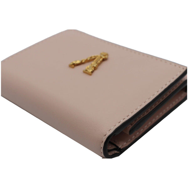 VERSACE Virtus Bifold Leather Wallet Light Pink