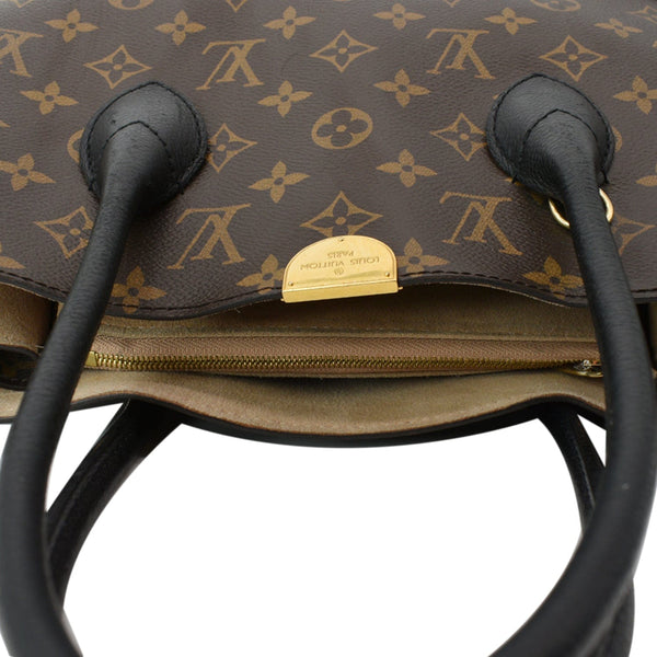 LOUIS VUITTON Flandrin Monogram Canvas Tote Shoulder Bag Brown