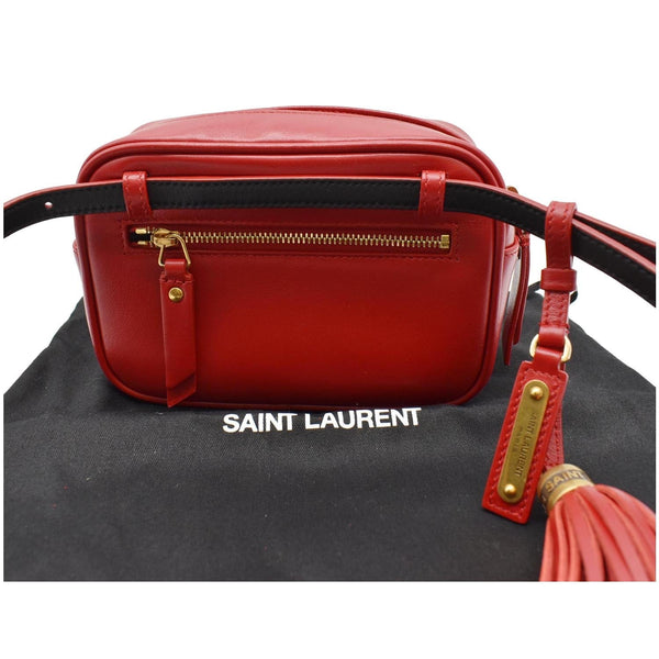 Yves Saint Laurent Lou Chevron Leather Belt Bag Red - DDH
