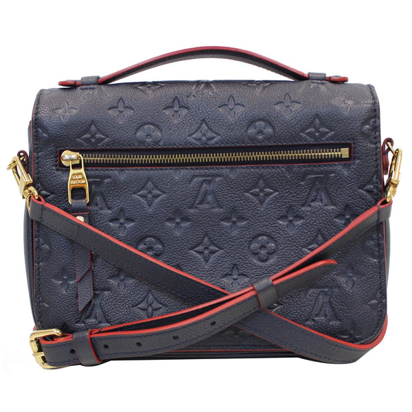LOUIS VUITTON Metis Pochette Empreinte Leather Crossbody Bag Blue