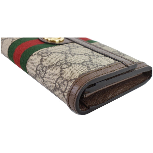 GUCCI Ophidia GG Continental Supreme Canvas Wallet Beige 523153
