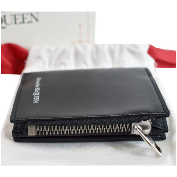 Alexander Mcqueen Logo-Print Leather Zip wallet
