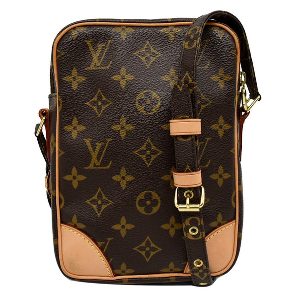 LOUIS VUITTON Danube PM Monogram Canvas Crossbody Bag Brown