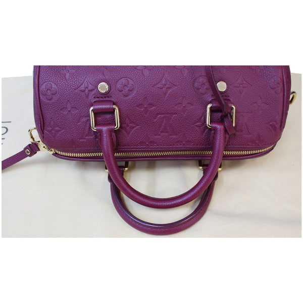LOUIS VUITTON Speedy 25 Bandouliere Empreinte Leather Shoulder Bag Mulberry