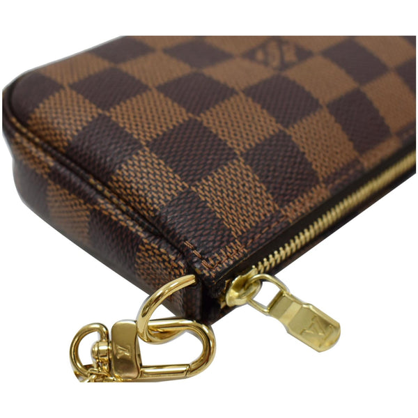 LOUIS VUITTON Mini Pochette Damier Ebene Accessories Pouch Brown