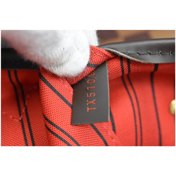 LOUIS VUITTON Neverfull MM Damier Ebene Tote Bag Brown