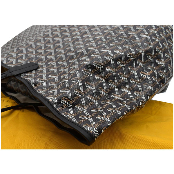 GOYARD Goyardine Saint Louis GM Tote Shoulder Bag Black