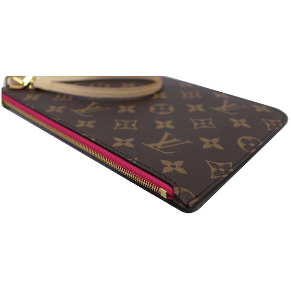 LOUIS VUITTON Pochette Wristlet Pouch Monogram Canvas Neverfull GM Brown