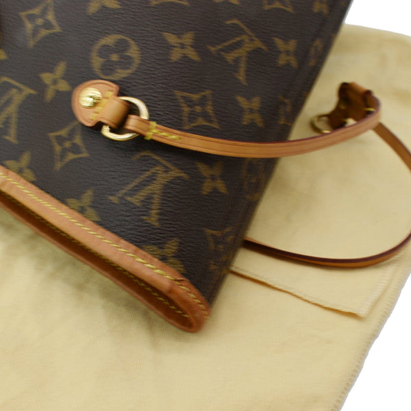 LOUIS VUITTON Neverfull MM Monogram Canvas Tote Shoulder Bag Fuchsia