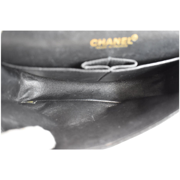 CHANEL Small Double Flap Caviar Quilted Leather Shoulder Bag Black