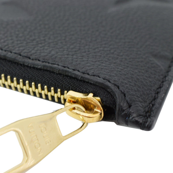LOUIS VUITTON Empreinte Monogram Neverfull MM Pochette Wristlet Pouch Black