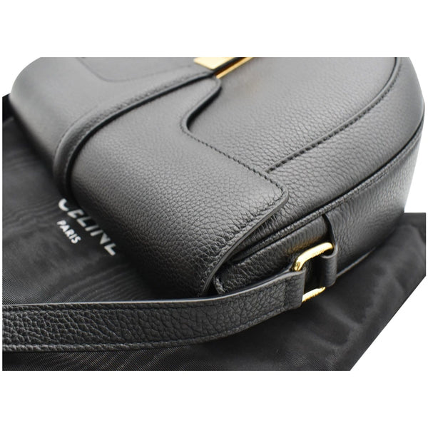 CELINE Besace 16 Small Leather Shoulder Bag Black