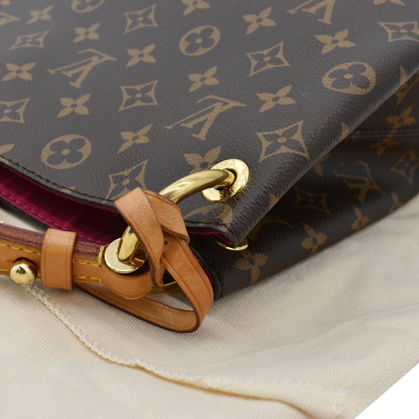 LOUIS VUITTON Graceful MM Monogram Canvas Shoulder Bag Brown