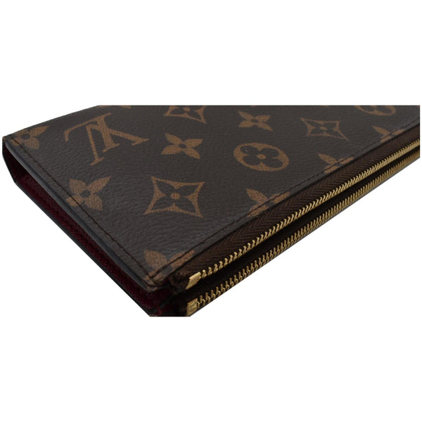 LOUIS VUITTON Adele Monogram Canvas Wallet Brown