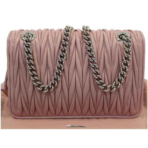 MIU MIU Nappa Matelasse Club Shoulder Bag Mauve
