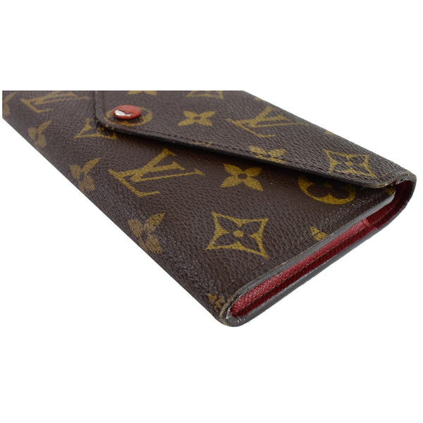 side view lv Josephine Monogram Canvas Wallet Brown