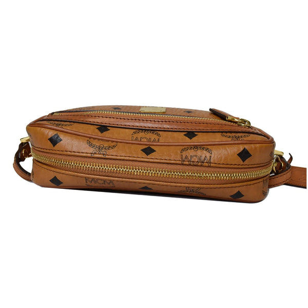 MCM Small Heritage Line Camera Crossbody Bag Cognac