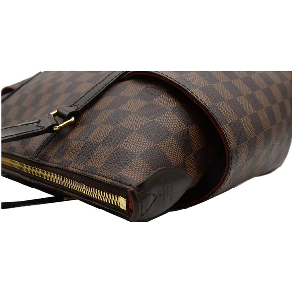 LOUIS VUITTON Totally MM Damier Ebene Shoulder Bag Brown