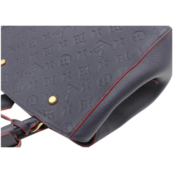LOUIS VUITTON Montaigne MM Monogram Empreinte Shoulder Bag Navy Blue