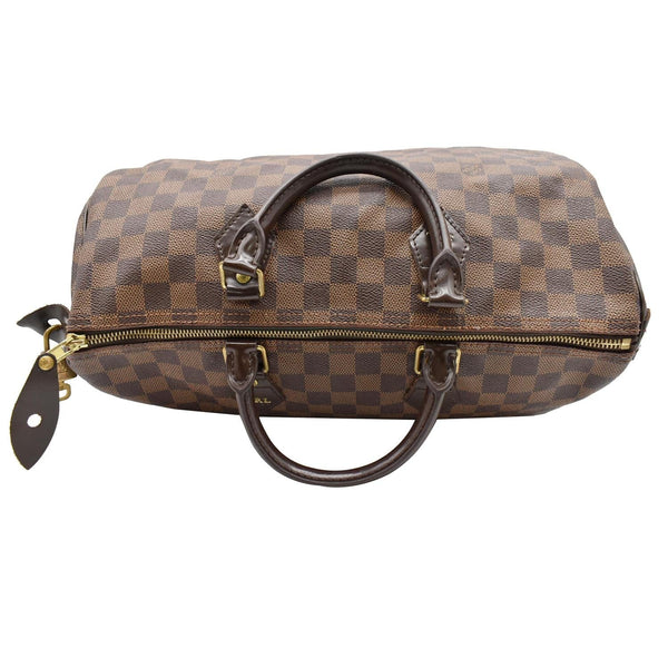 LOUIS VUITTON Speedy 35 Damier Ebene Satchel Bag Brown