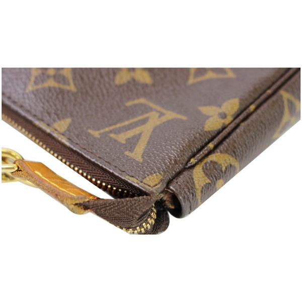 LOUIS VUITTON Mini Pochette Monogram Canvas Accessories Pouch Brown
