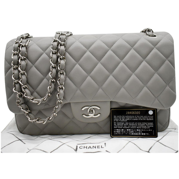 Chanel Classic Jumbo Double Flap Lambskin Leather Bag