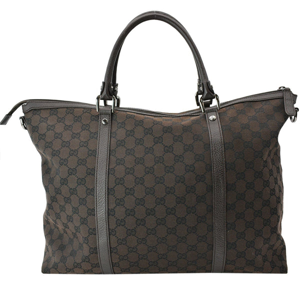 GUCCI GG Guccissima Canvas Leather Tote Brown | DDH